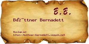 Büttner Bernadett névjegykártya