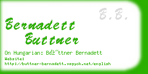 bernadett buttner business card