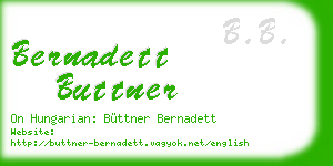 bernadett buttner business card